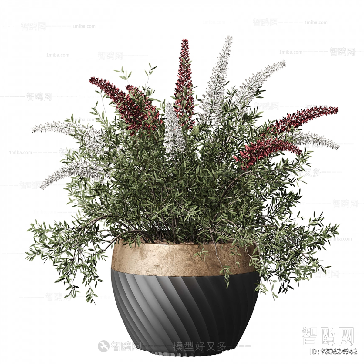 Modern Potted Green Plant