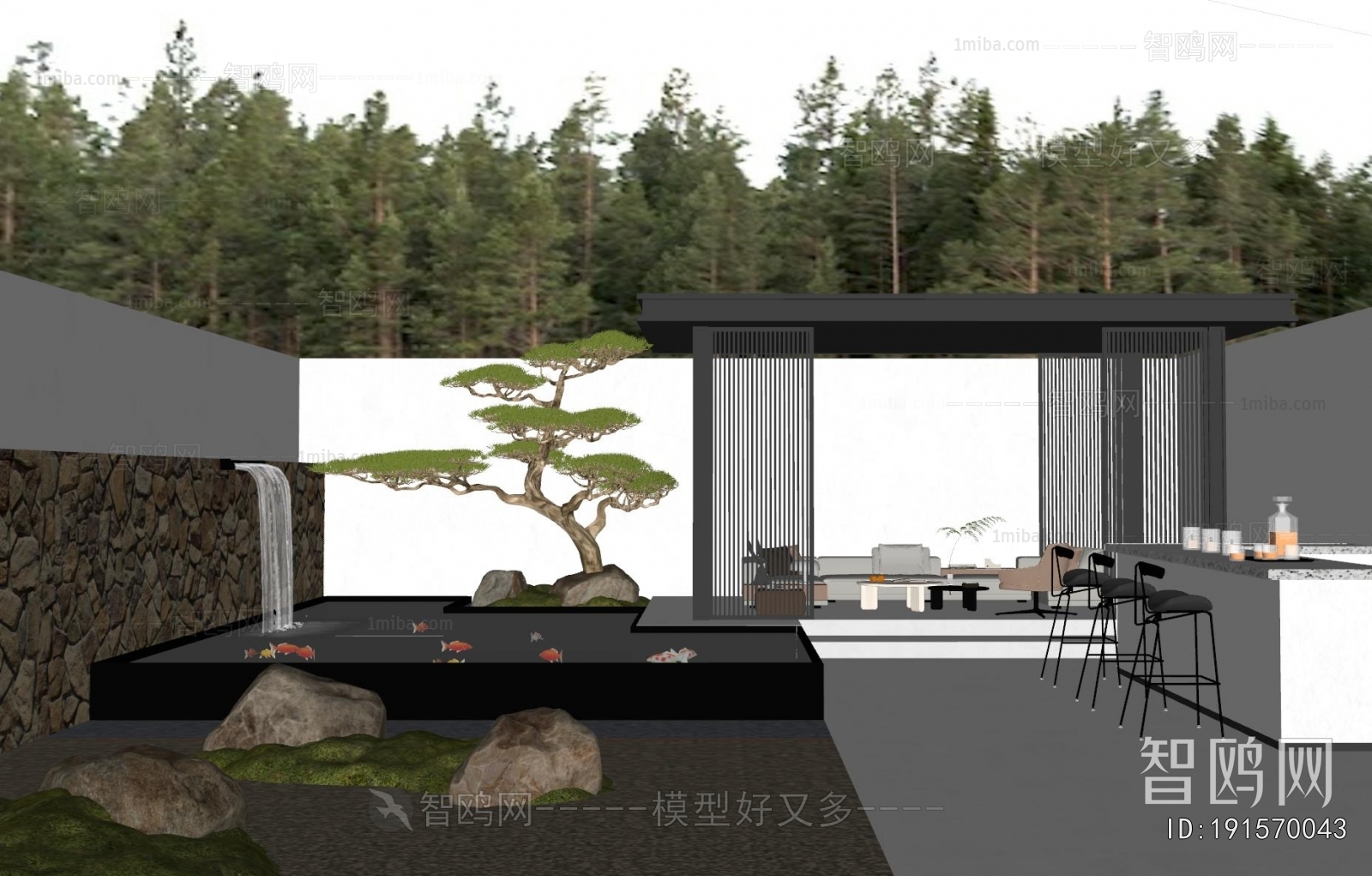 New Chinese Style Courtyard/landscape