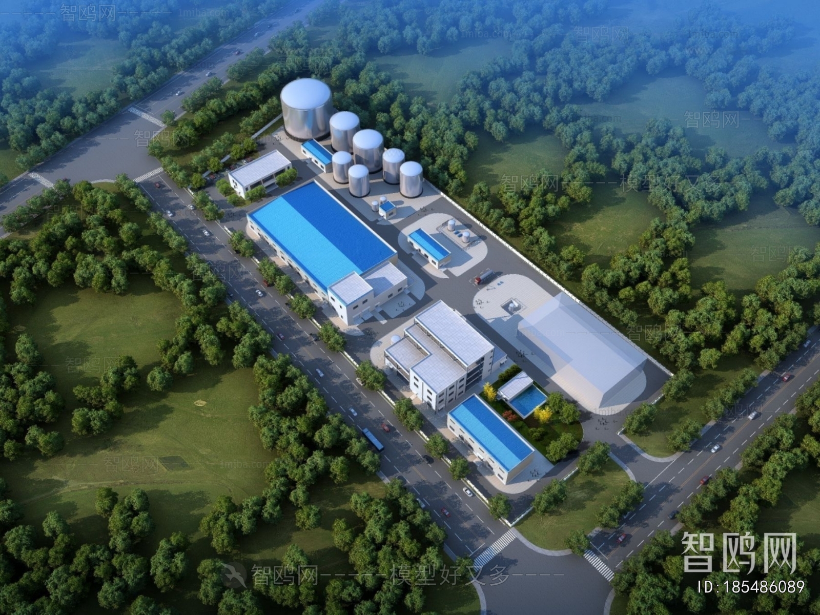 Modern Architectural Bird's-eye View Planning