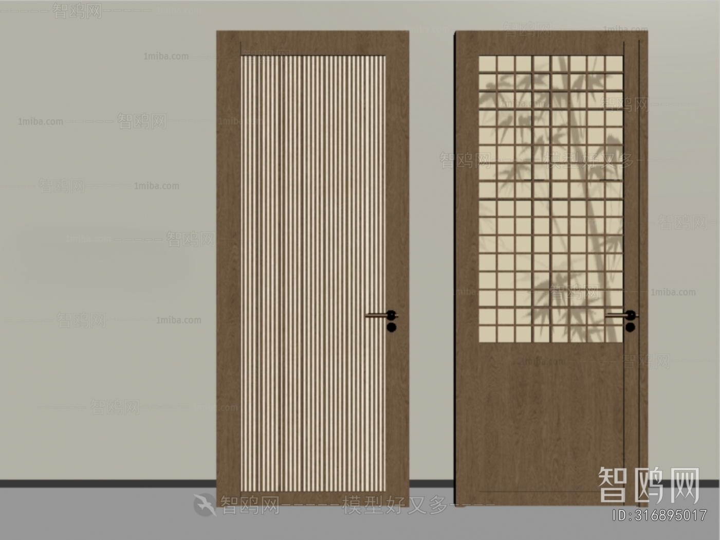 New Chinese Style Single Door