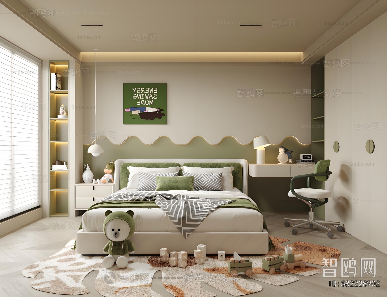 Modern Boy's Room And Son's Room