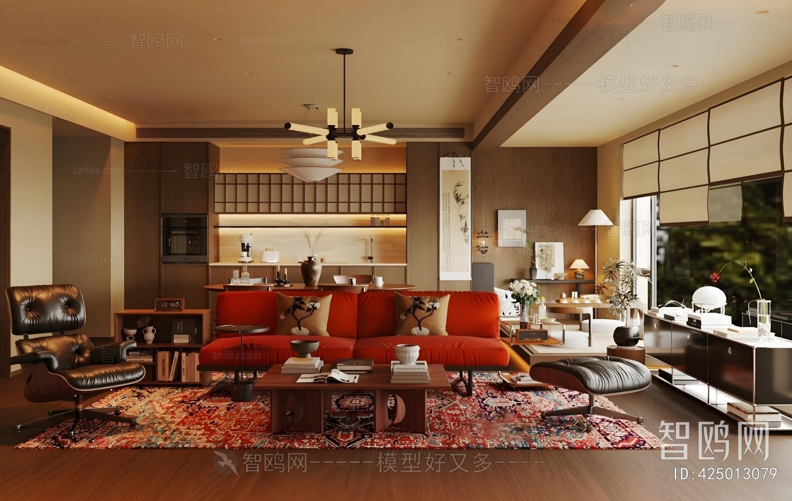 New Chinese Style A Living Room