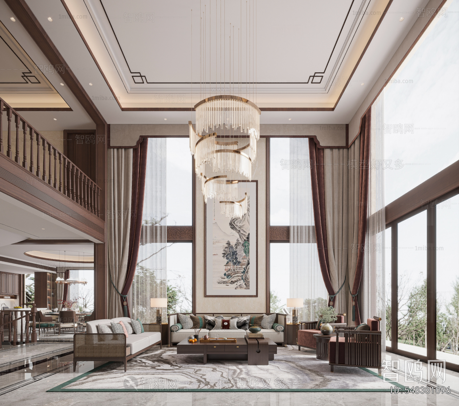 New Chinese Style A Living Room