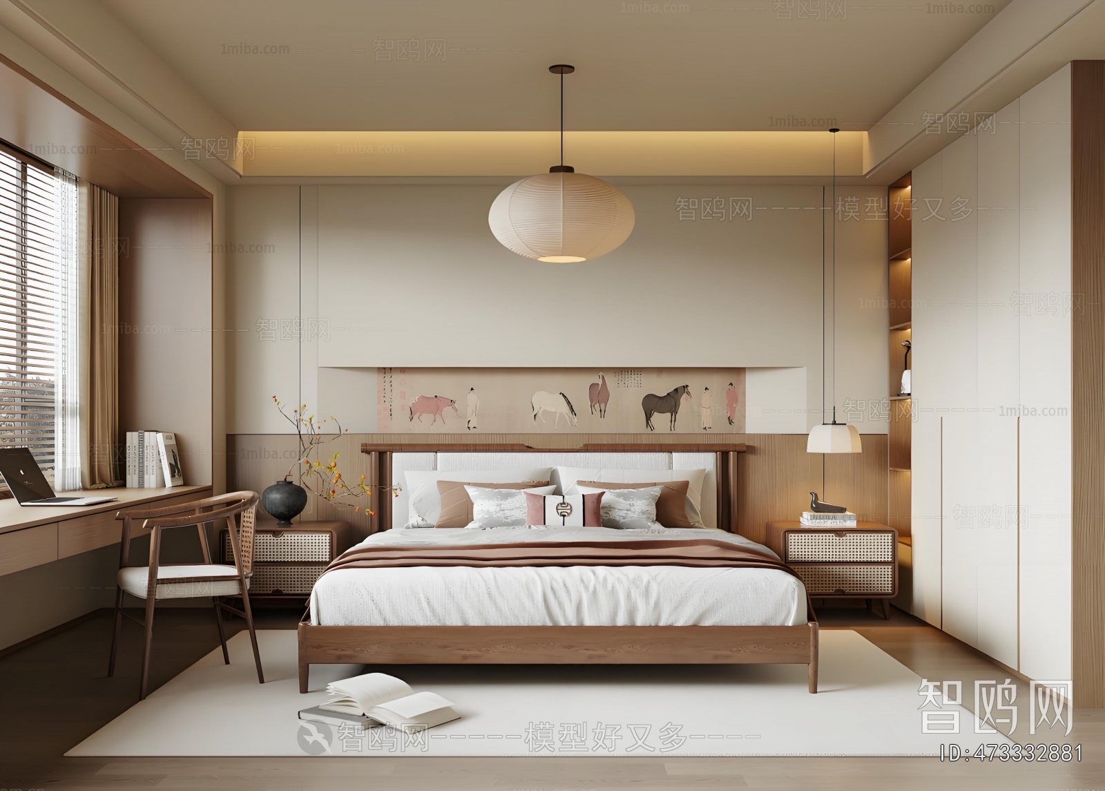 New Chinese Style Bedroom