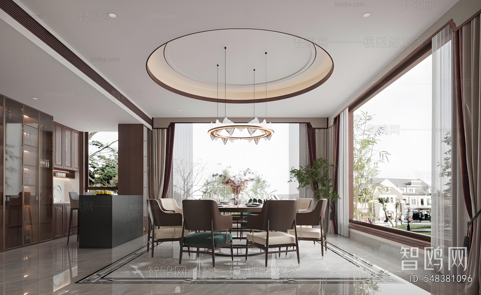 New Chinese Style A Living Room