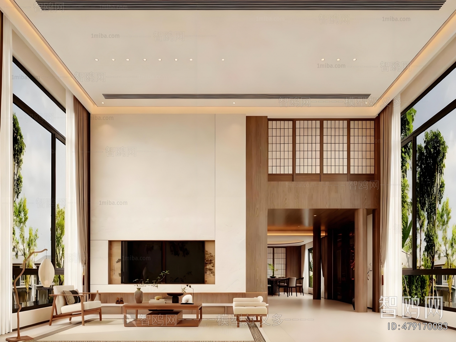 New Chinese Style A Living Room