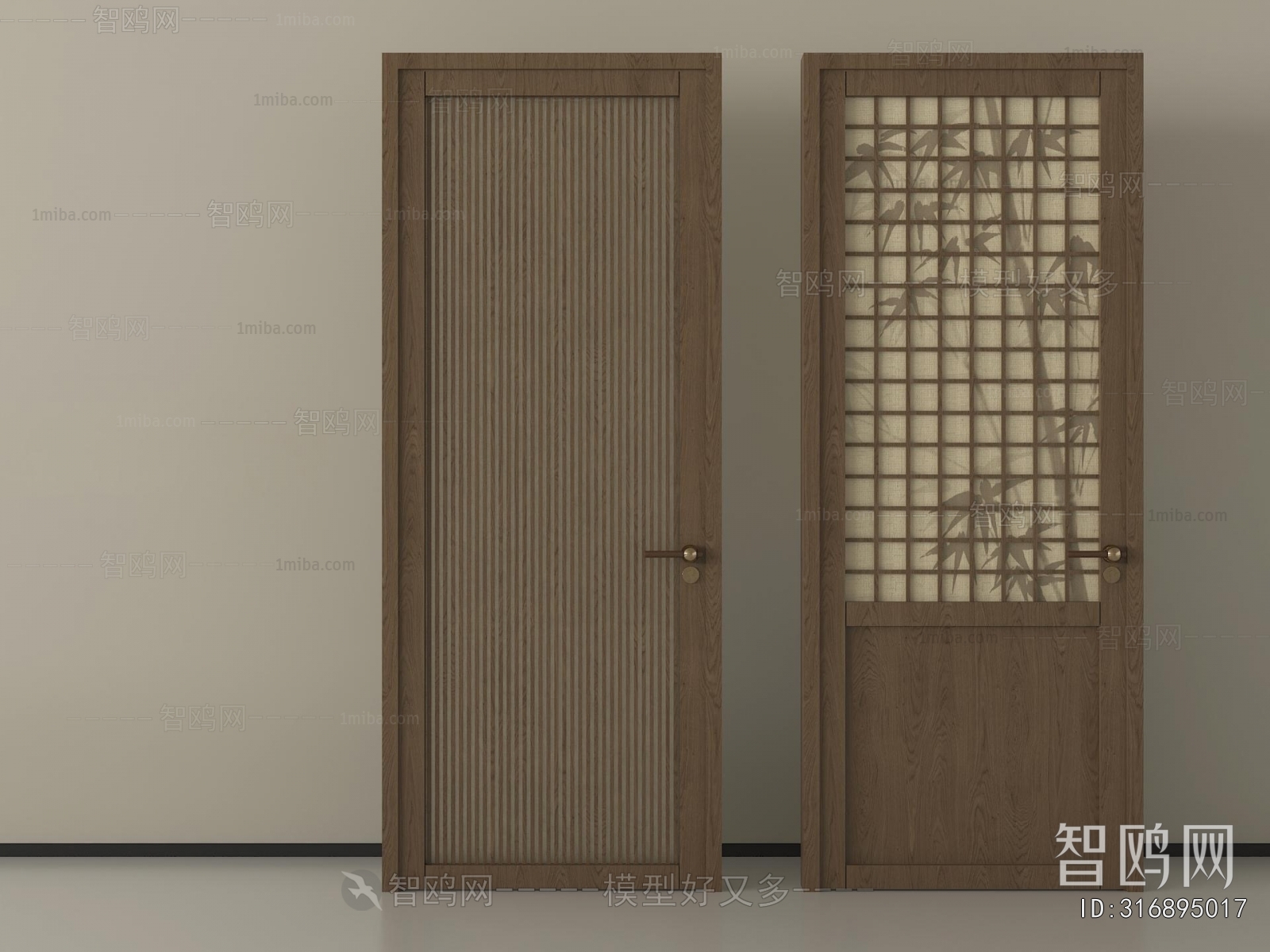 New Chinese Style Single Door