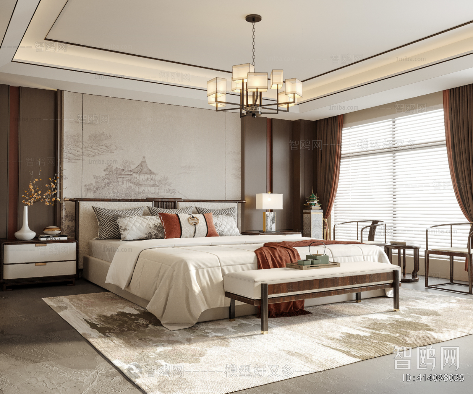 New Chinese Style Bedroom