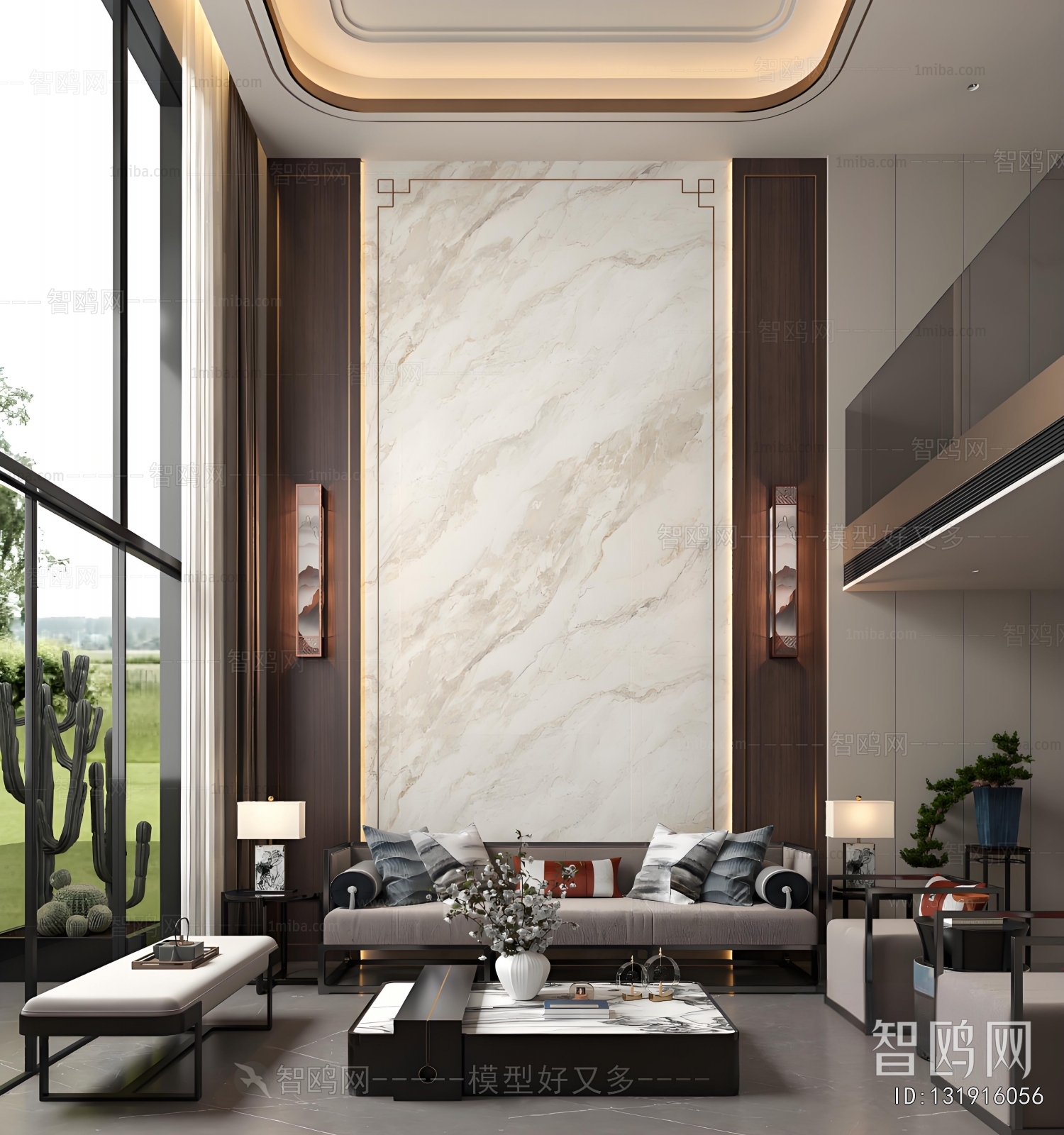 New Chinese Style A Living Room