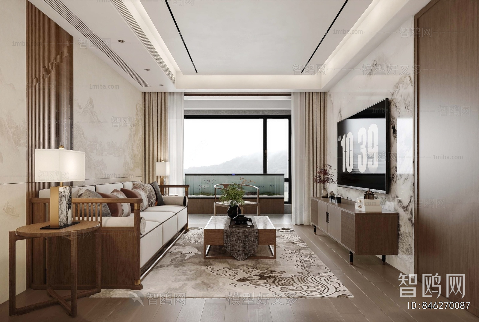 New Chinese Style A Living Room