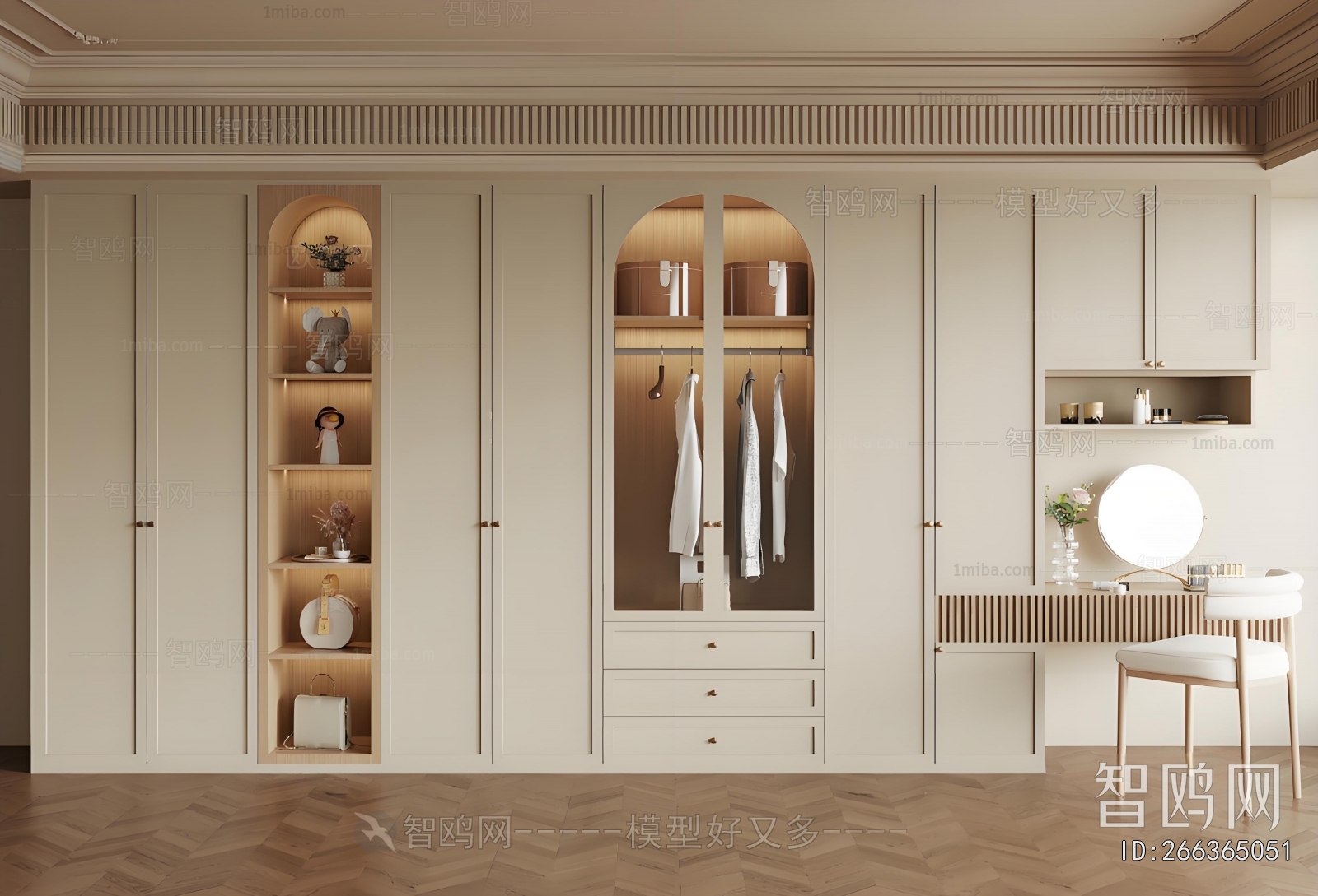 French Style Clothes Storage Area