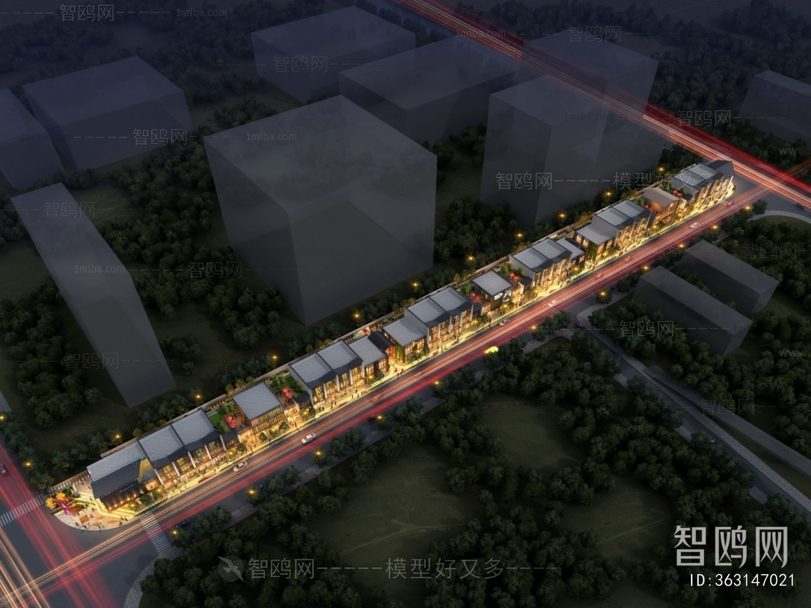 Modern Architectural Bird's-eye View Planning