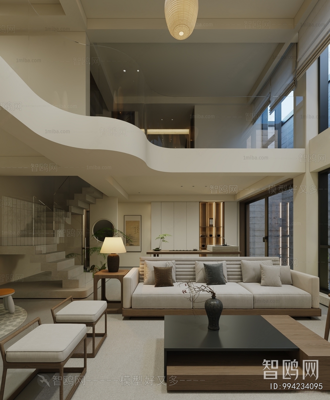 New Chinese Style A Living Room