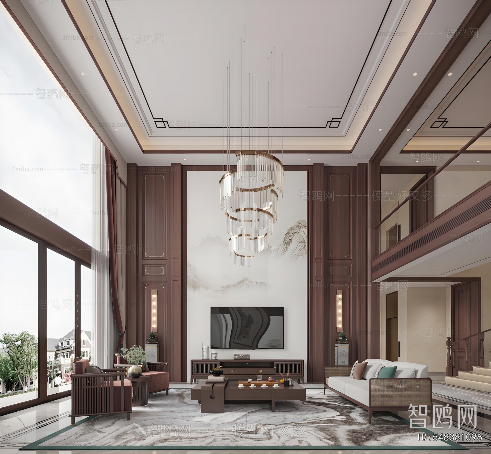 New Chinese Style A Living Room