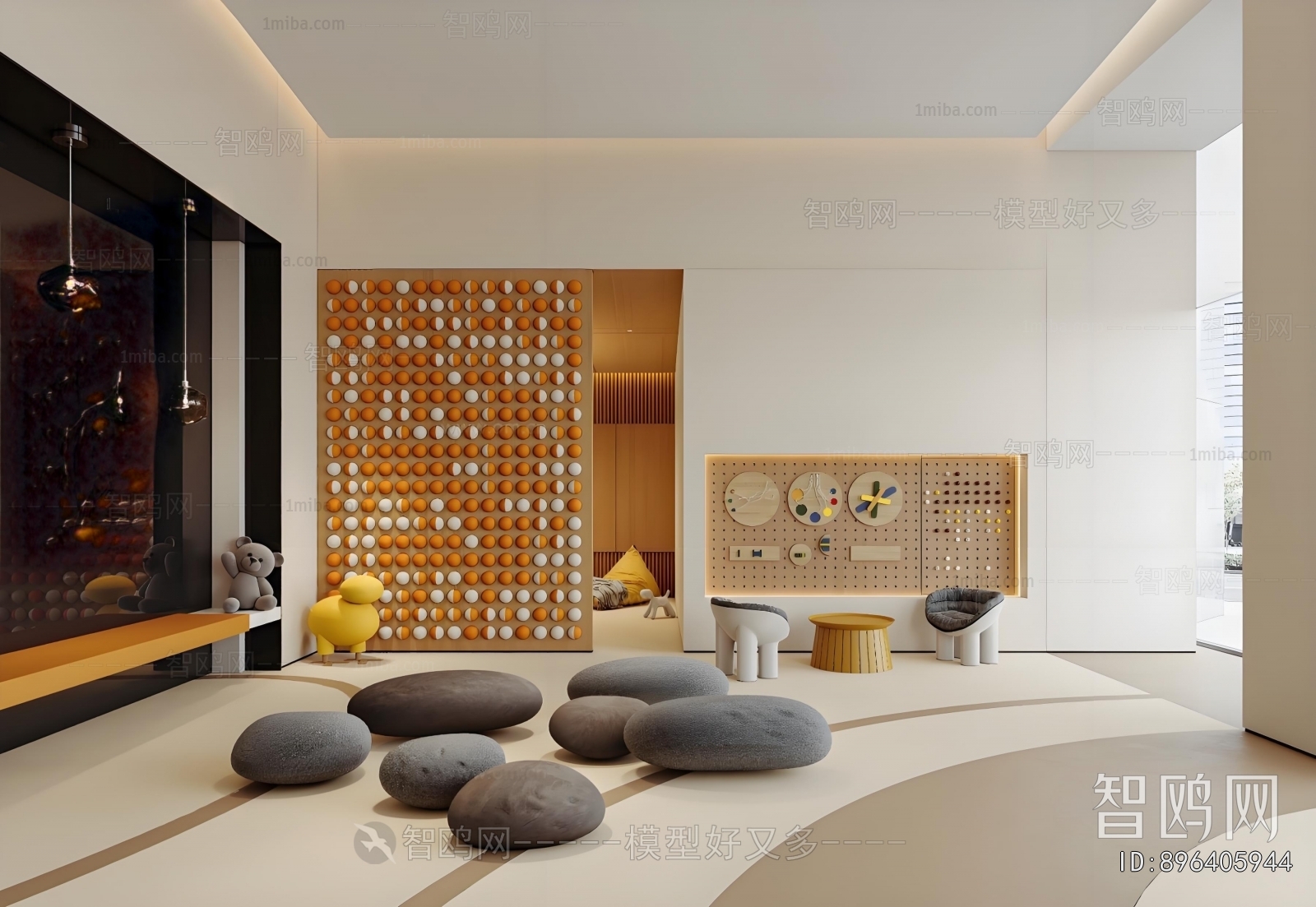 Modern Children's Room Activity Room