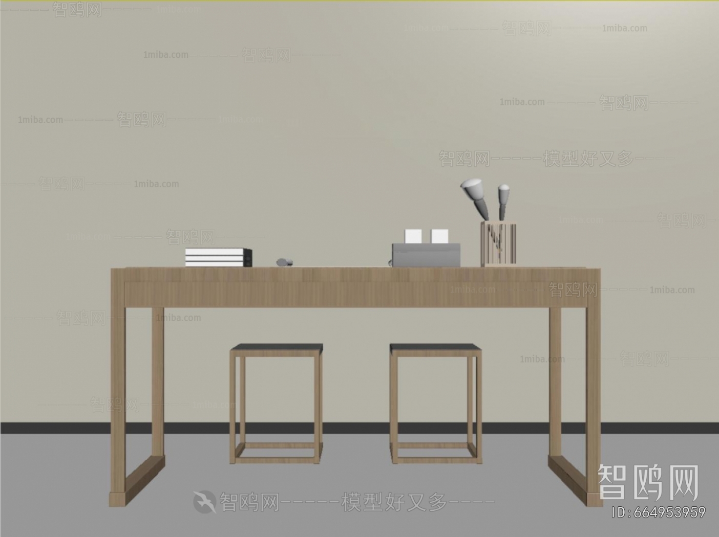 New Chinese Style Computer Desk And Chair