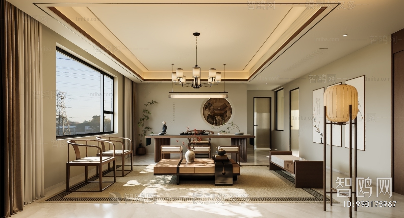 New Chinese Style A Living Room