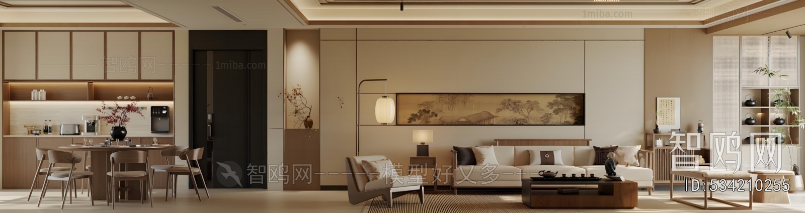 New Chinese Style A Living Room