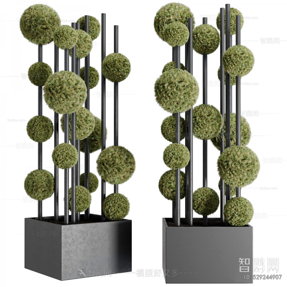 Modern Ground Green Plant Potted Plants