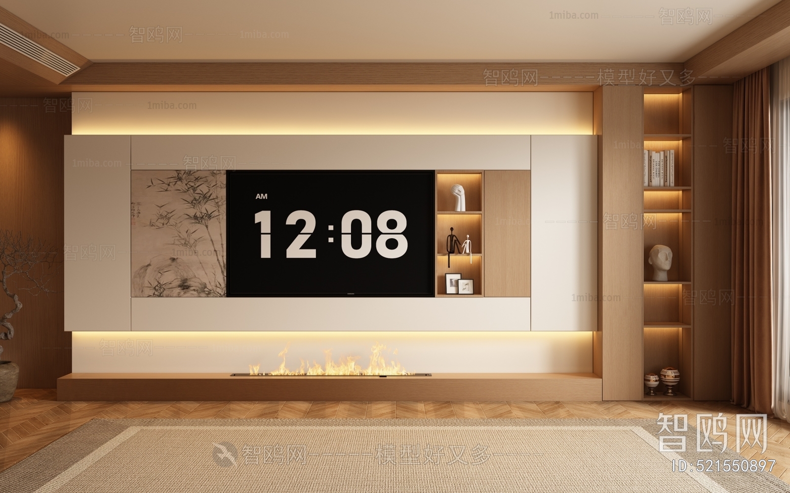 New Chinese Style TV Wall