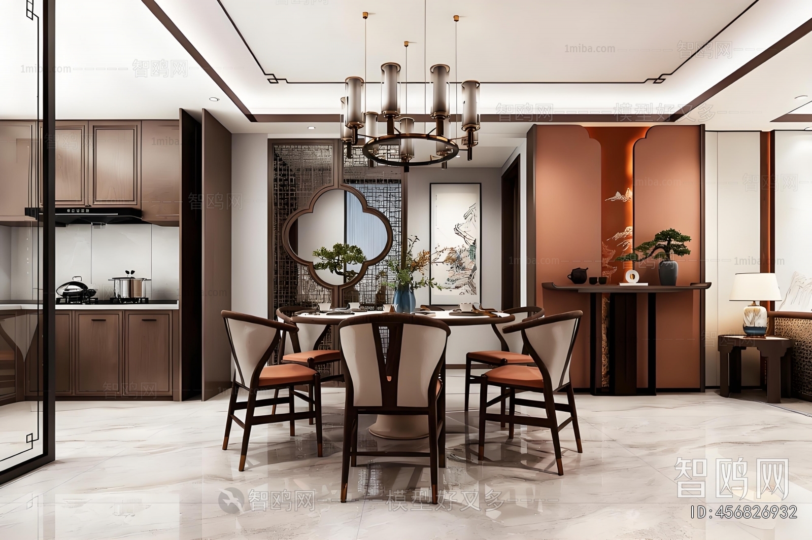 New Chinese Style A Living Room