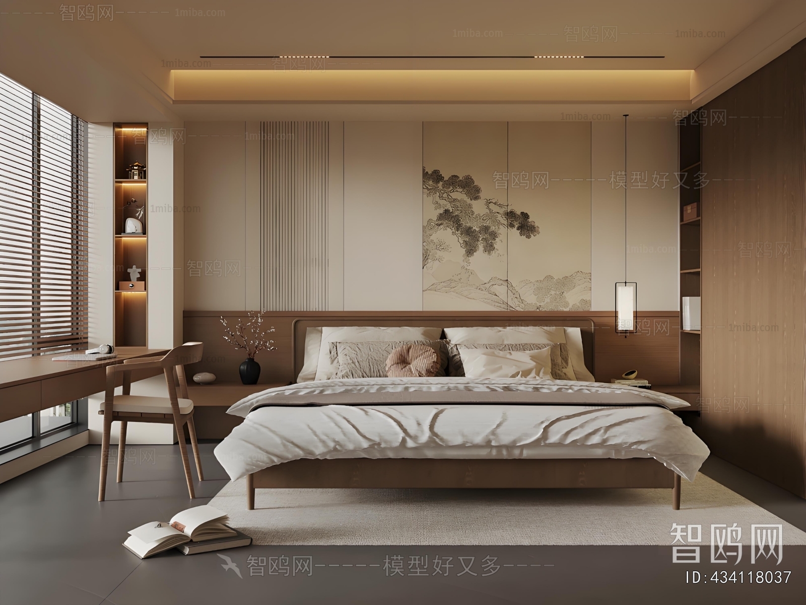 New Chinese Style Bedroom