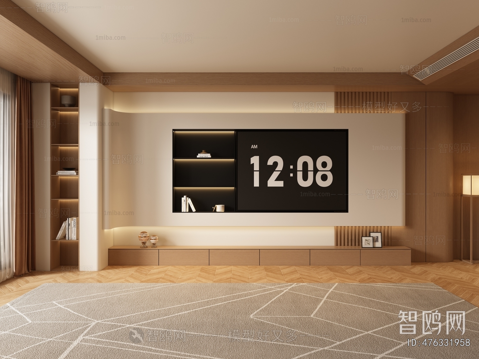 New Chinese Style TV Wall