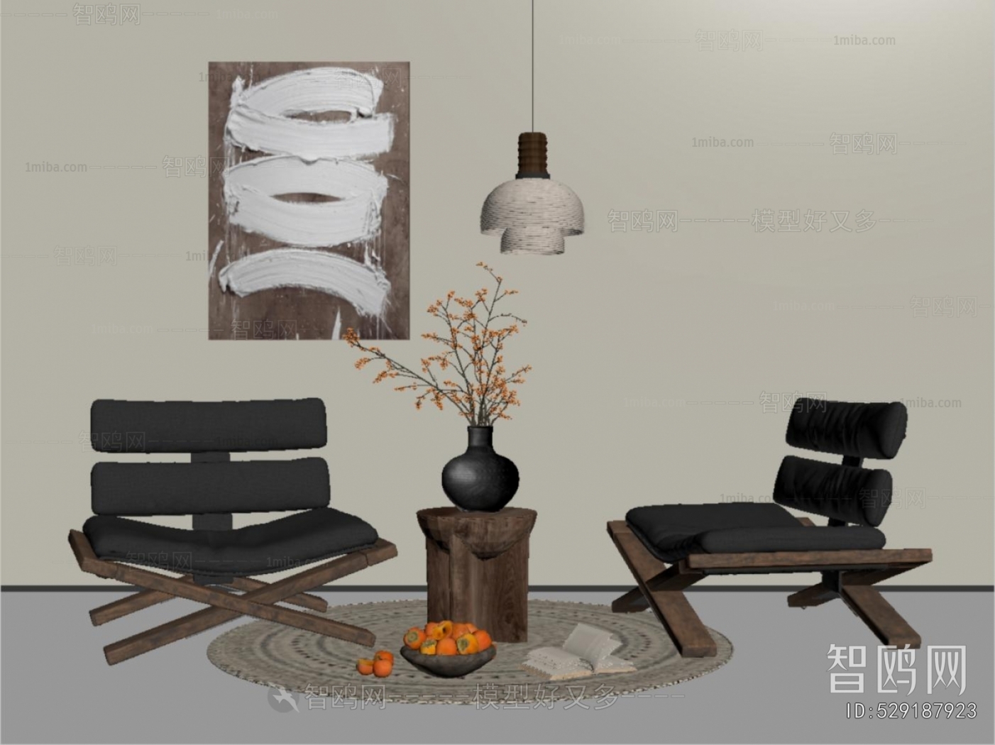 Wabi-sabi Style Lounge Chair