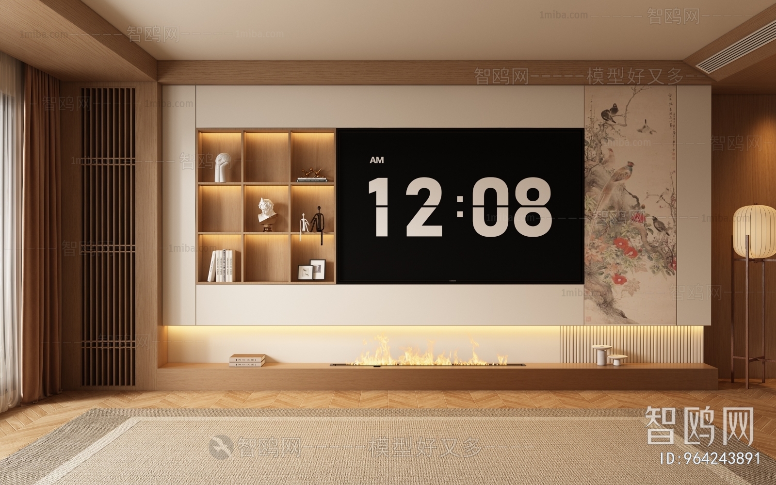 New Chinese Style TV Wall