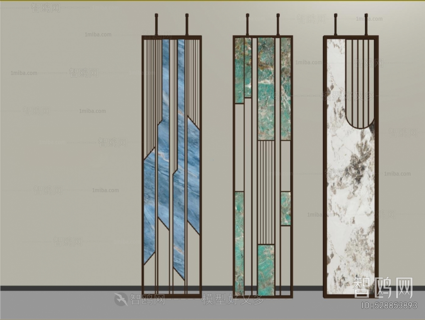 New Chinese Style Metal Screen Partition