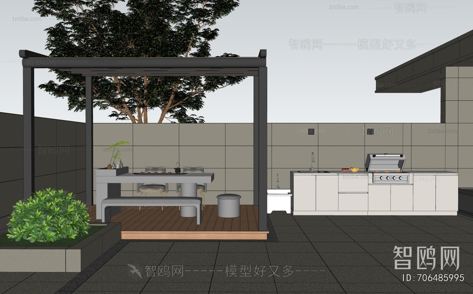 Modern Courtyard/landscape