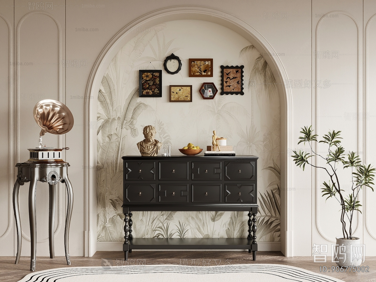 French Style Entrance Cabinet