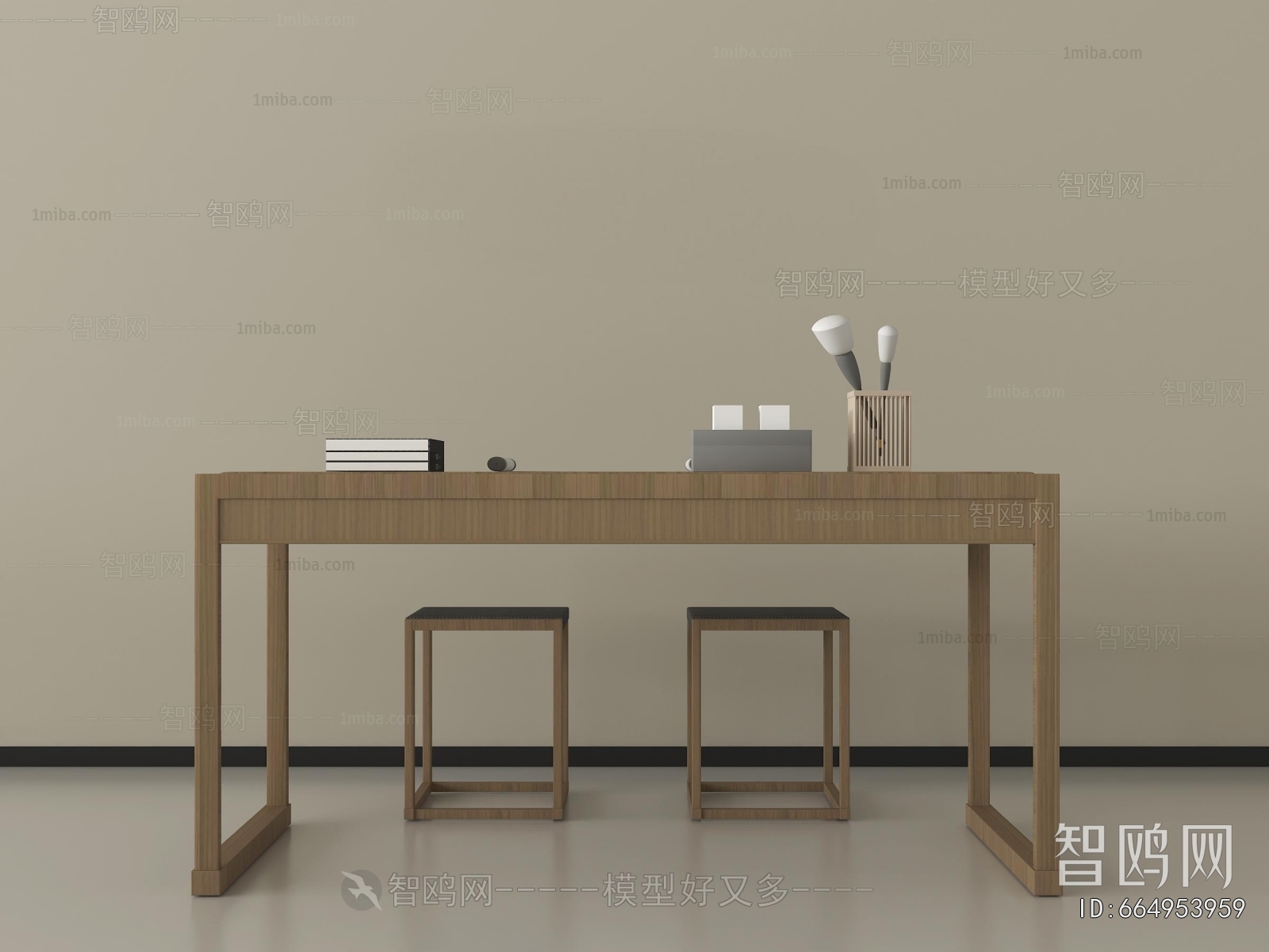 New Chinese Style Computer Desk And Chair