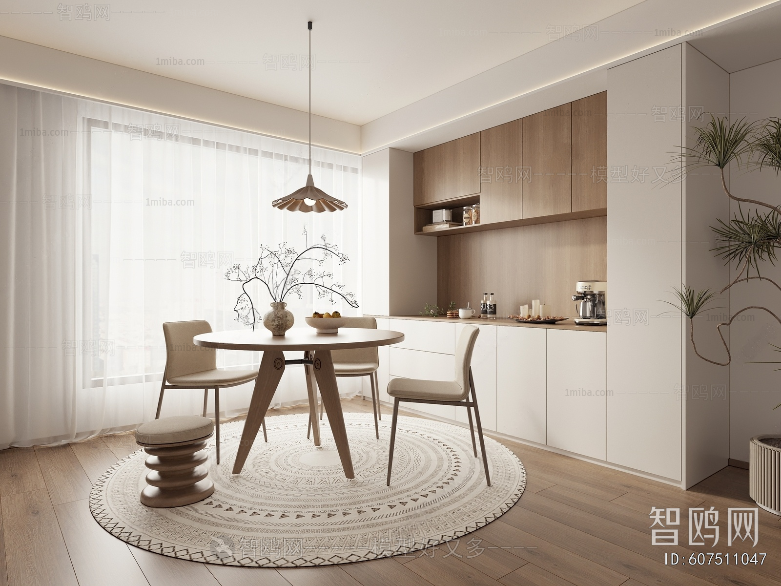 Wabi-sabi Style Dining Room