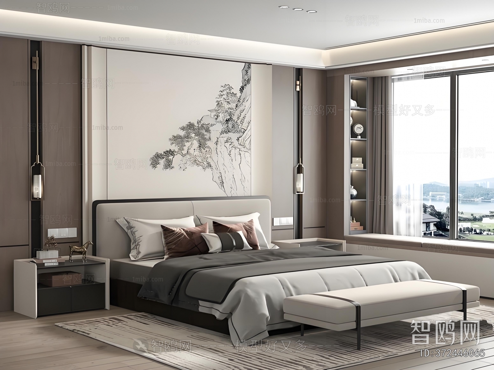 New Chinese Style Bedroom