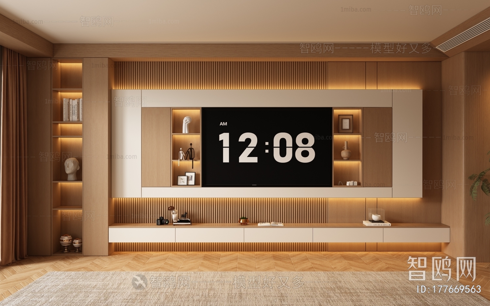 New Chinese Style TV Wall