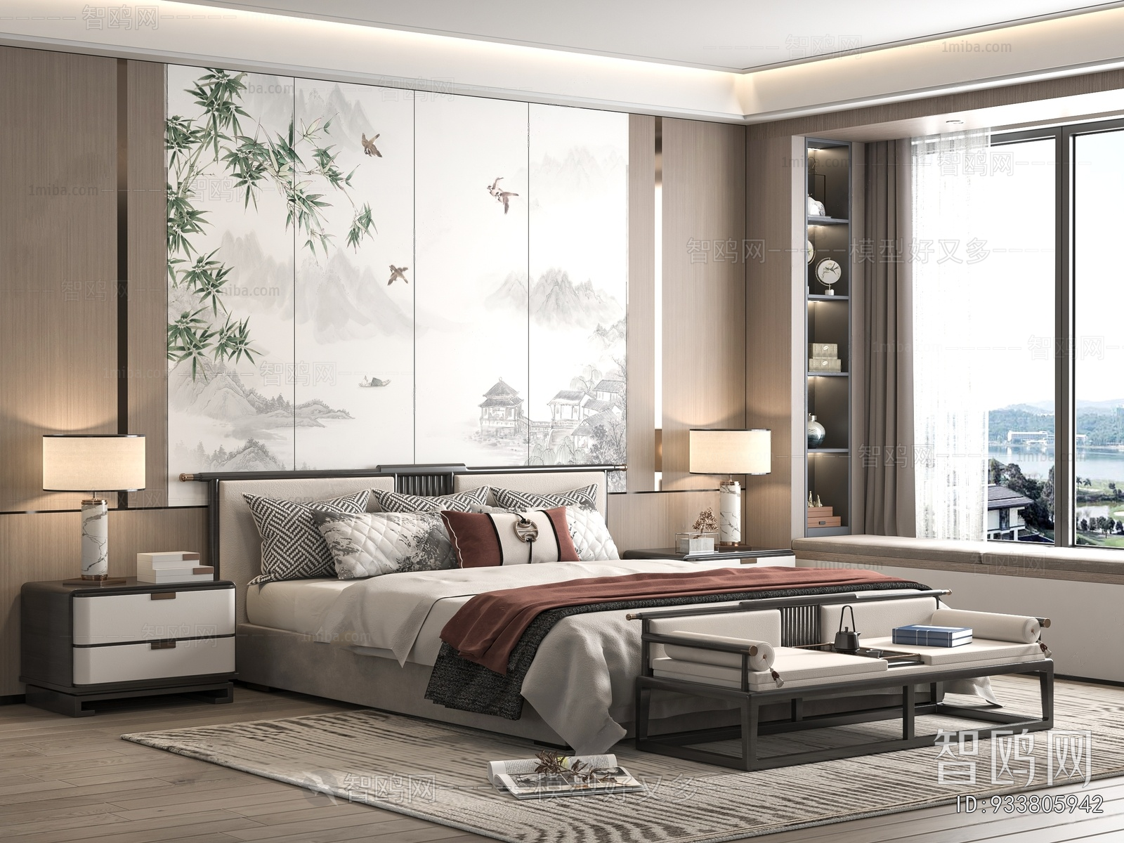 New Chinese Style Bedroom