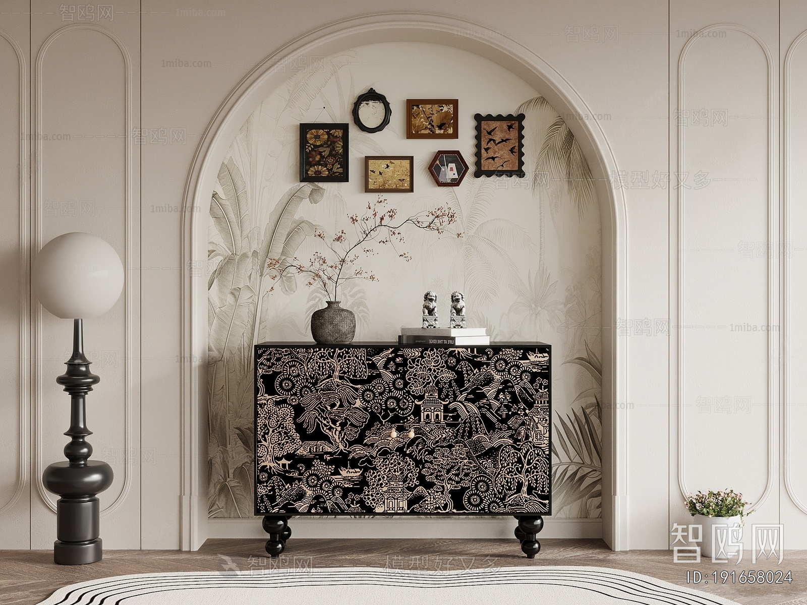 French Style Entrance Cabinet