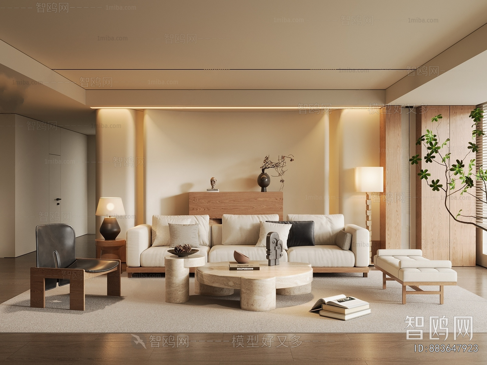 Wabi-sabi Style A Living Room