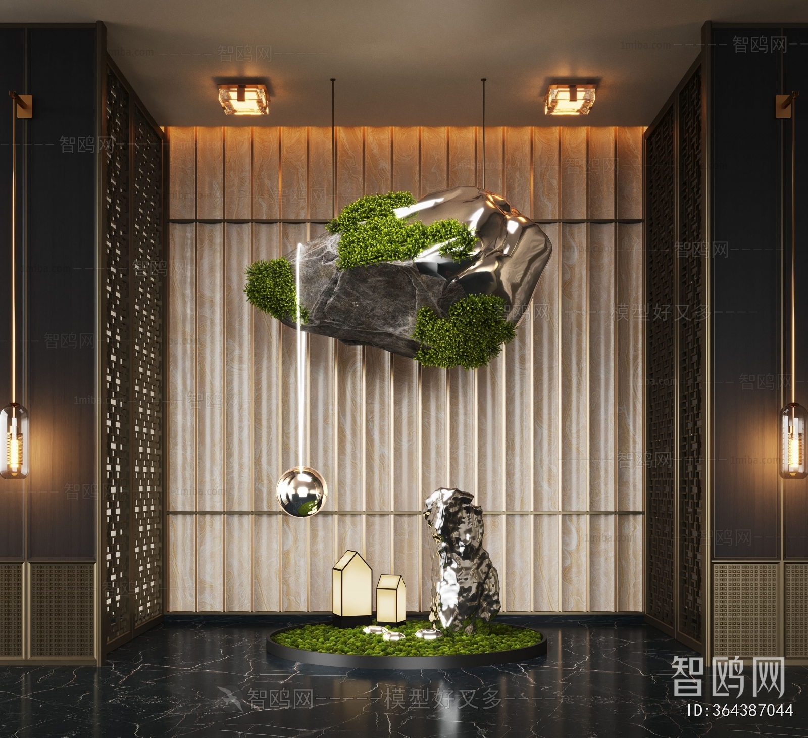 New Chinese Style Plant Landscaping