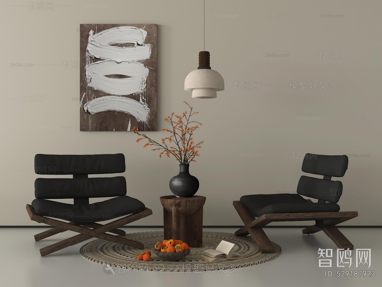 Wabi-sabi Style Lounge Chair