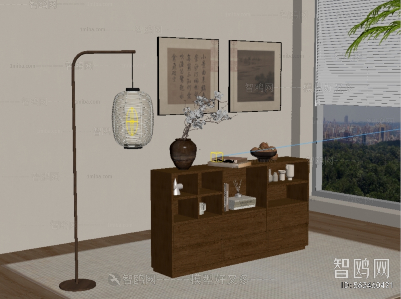 New Chinese Style Side Cabinet