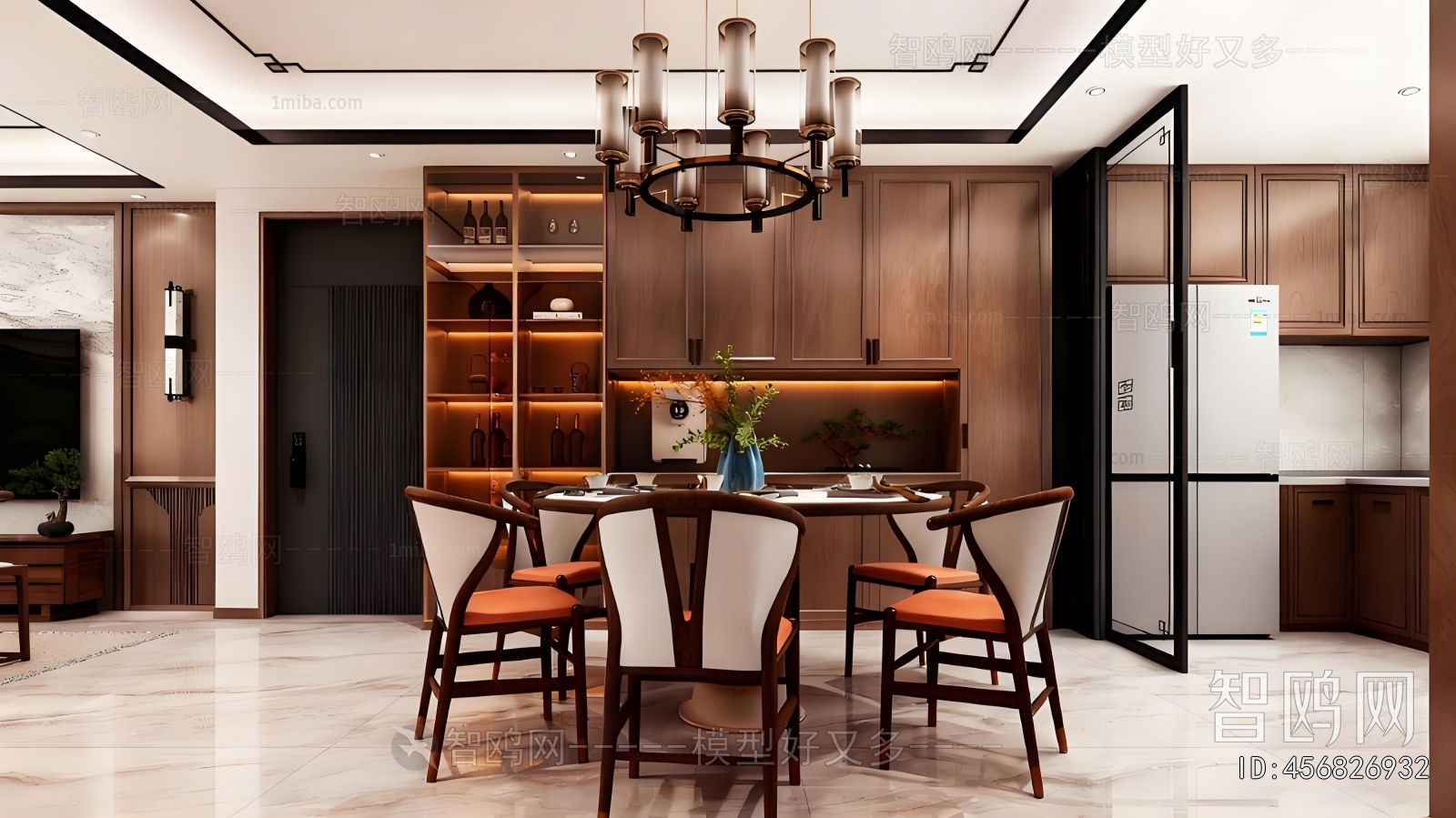 New Chinese Style A Living Room