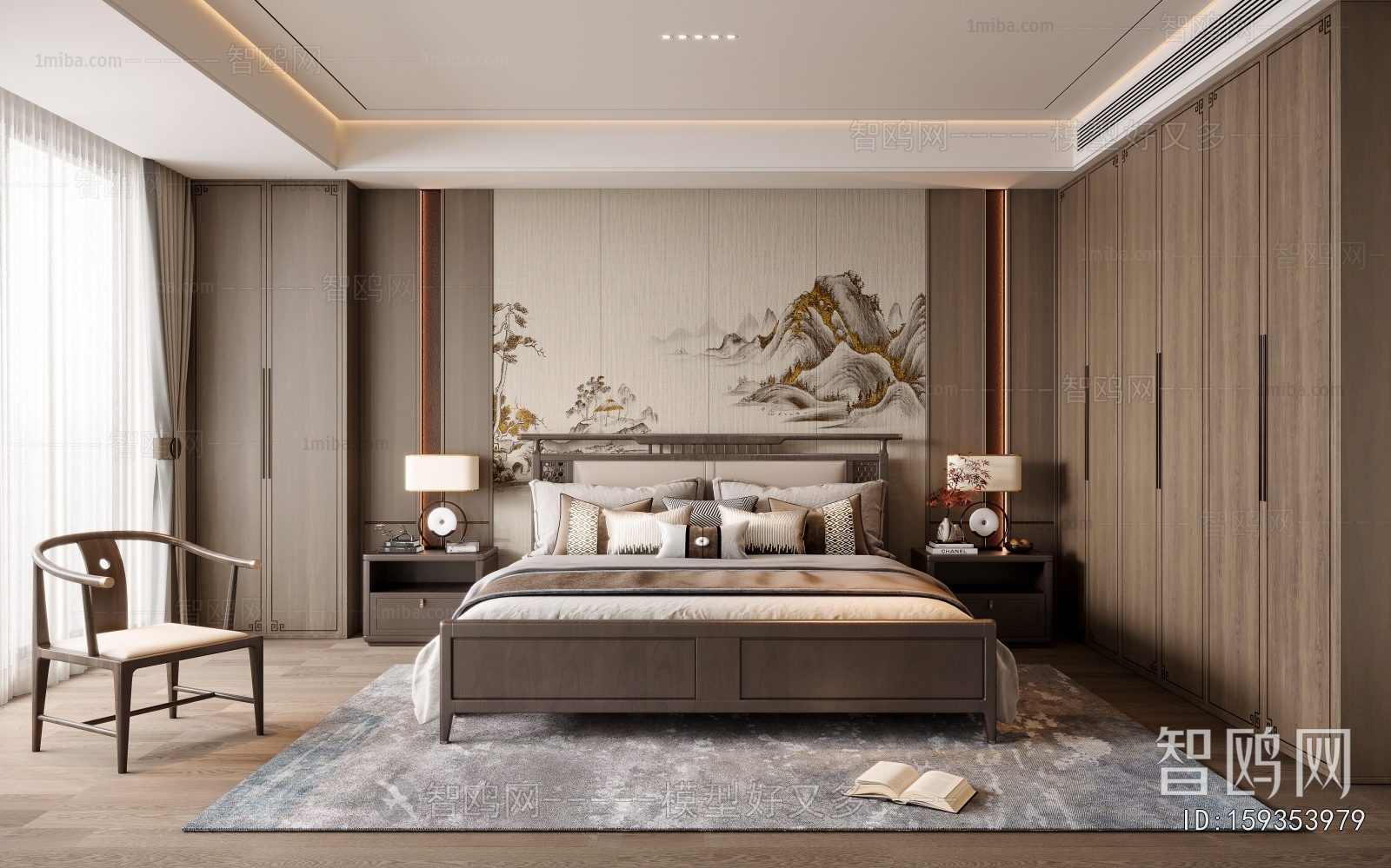 New Chinese Style Bedroom
