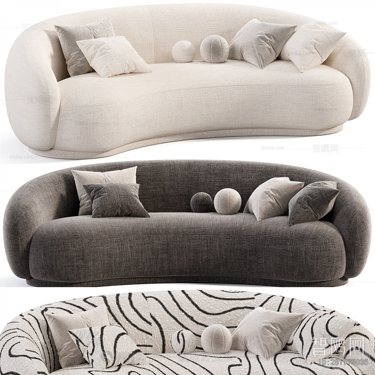 Modern Curved Sofa