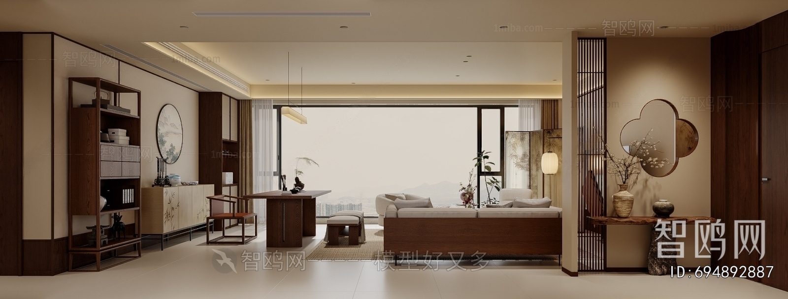 New Chinese Style A Living Room