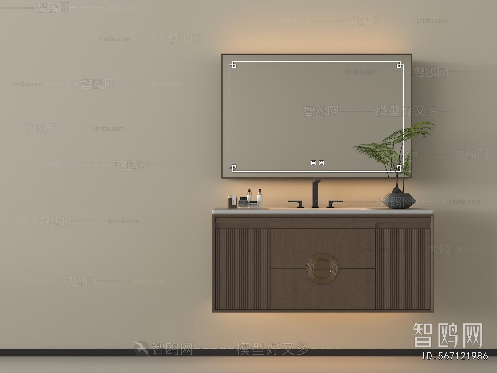 New Chinese Style Bathroom Cabinet