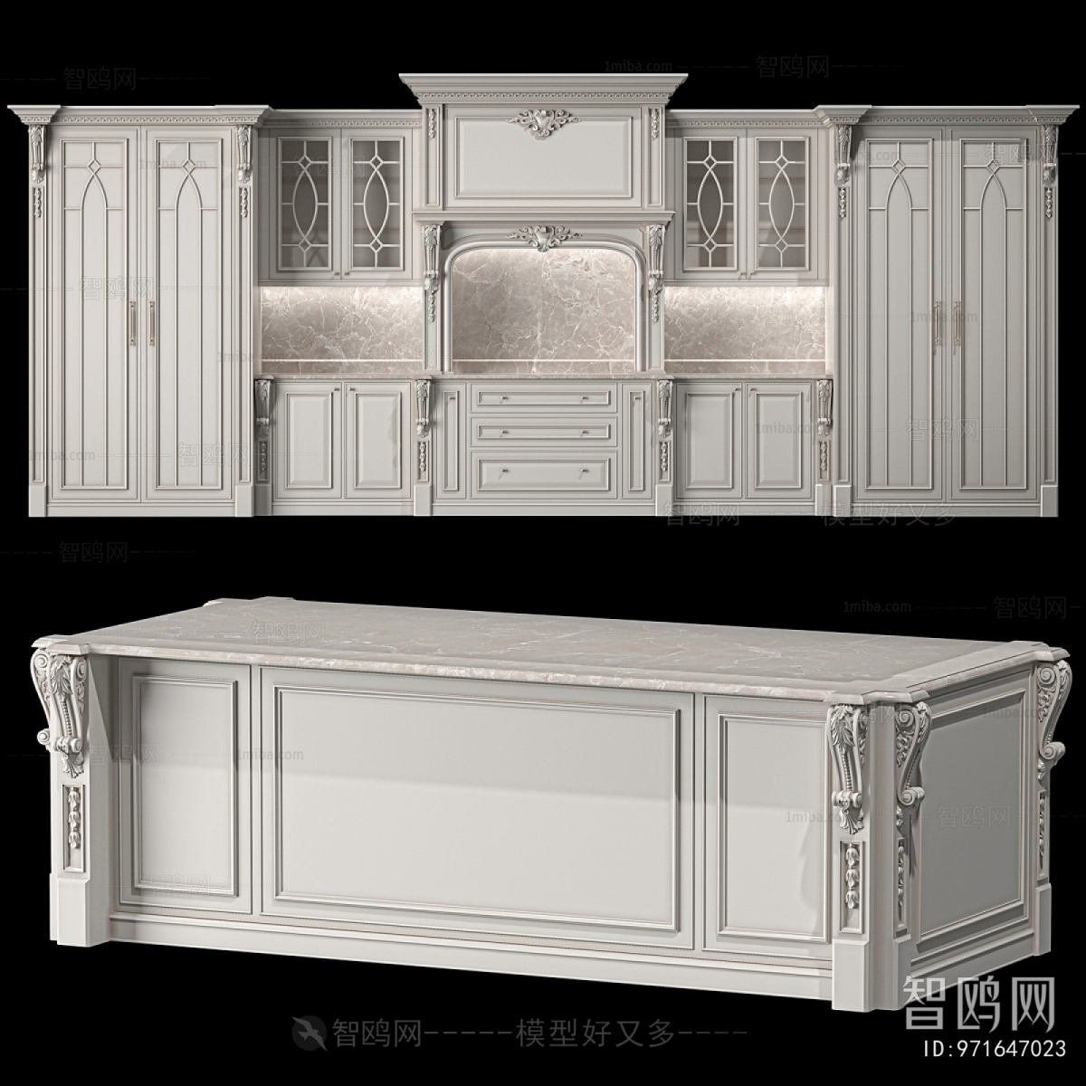 French Style Kitchen Cabinet
