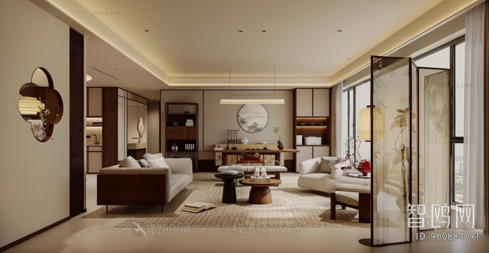 New Chinese Style A Living Room