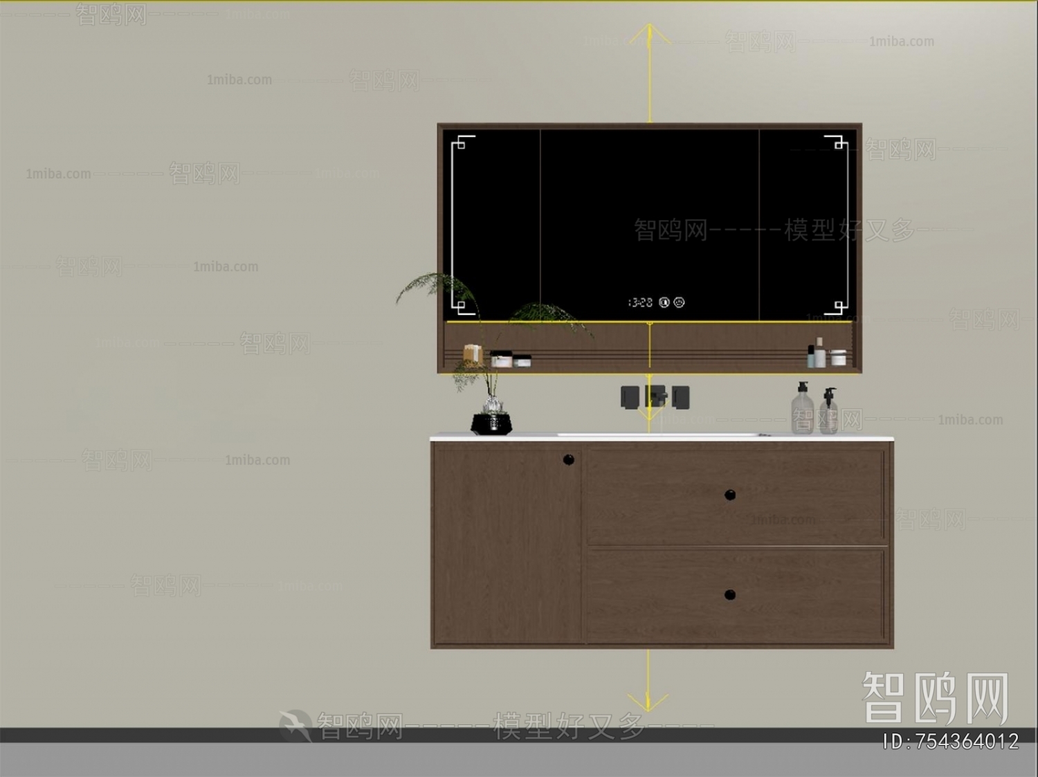 New Chinese Style Bathroom Cabinet